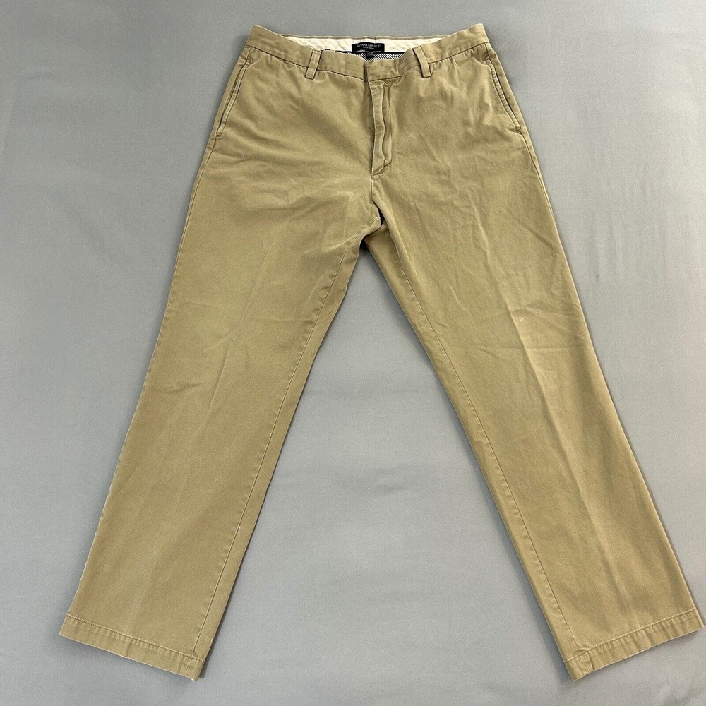 Banana Republic Gavin Pants‎ Chino Men's 32Wx30L Khaki Tan Trousers Classicore